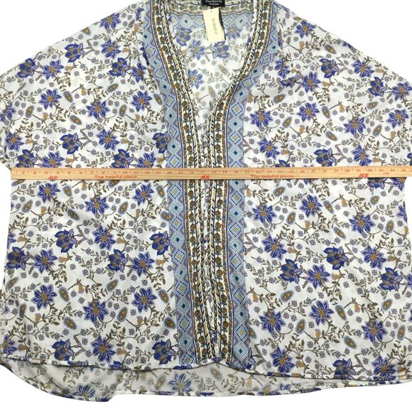 Anthropologie Feathers by Tolani Kimono Top OS Floral BOHO Dainty Girly Festival - Picture 15 of 16